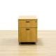 Mobile chest of drawers Mod. VALLE. Made of wood finished beech and black. A drawer and a filing cabinet.