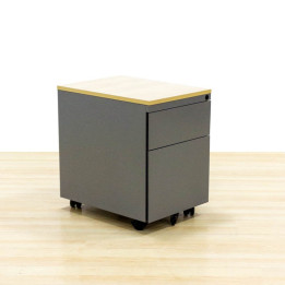 DYNAMOBEL mobile chest of drawers Mod. CADERO. Made of gray metal. Anti-tip.