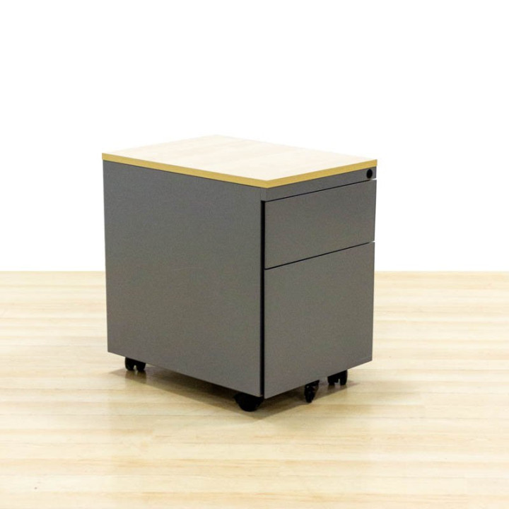 DYNAMOBEL mobile chest of drawers Mod. CADERO. Made of gray metal. Anti-tip.