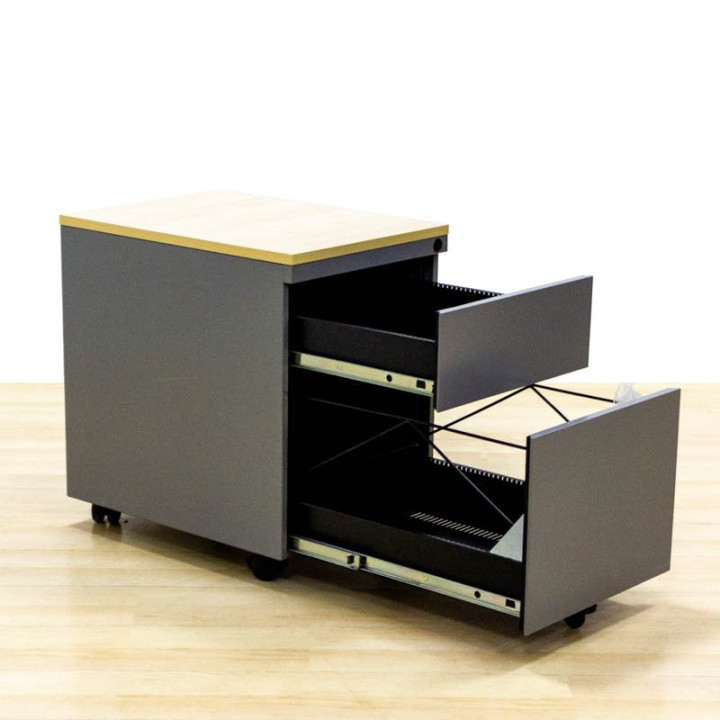 DYNAMOBEL mobile chest of drawers Mod. CADERO. Made of gray metal. Anti-tip.