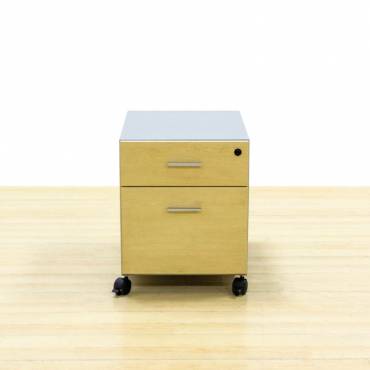 Mobile chest of drawers Mod. ASERO. Made of gray metal. Drawer and filing cabinet.