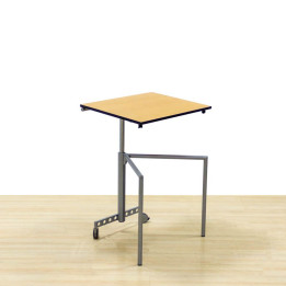 Side table SEDUS Mod. TRANSFORMER. Top made of beech finished wood. Adjustable in height. Wheels.