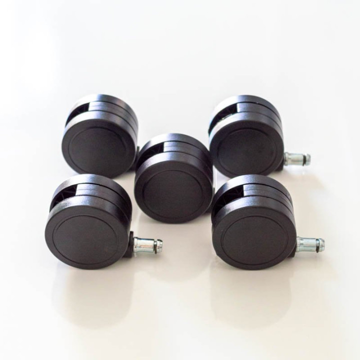 Pack of 5 wheels Mod. 65. Designed for hard floors or parquet.