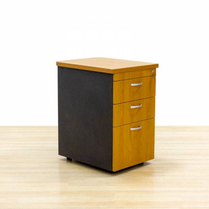 Chest of drawers Mod. TOPEN. Made of wood finished beech and gray. Anti-tip.
