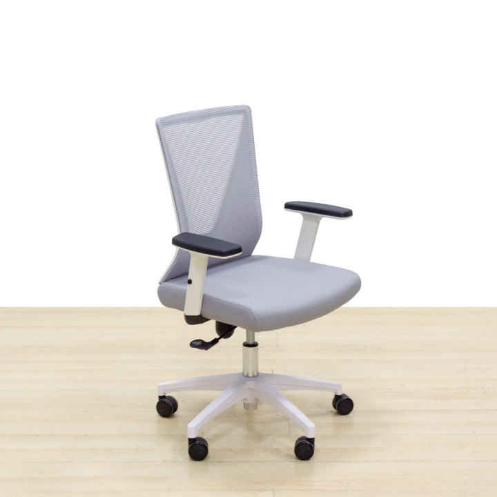 TIRANA Task Chair. Grey Upholstered Seat and Mesh Back. - view 2