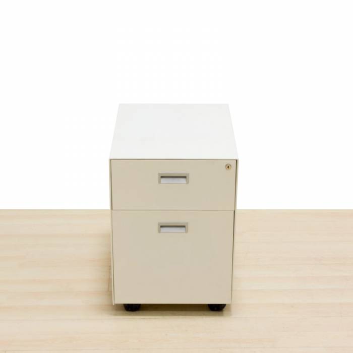 Mobile chest of drawers Mod. KELE. Made of white metal. Anti-tip.