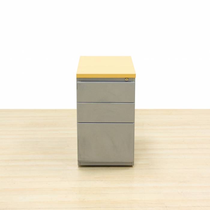 Chest of drawers Mod. LOZZO. Made of gray metal. Drawers and filing cabinet.