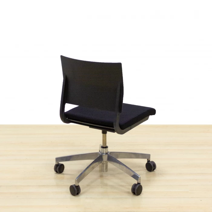 PERMASA operative chair Mod. MAIDA. Seat upholstered in new black fabric. Swivel base.