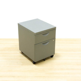MINUTE Grey Metal Mobile Pedestal | FactoryOficina
