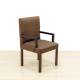 Confident chair Mod. BAZO. Upholstered in brown fabric. Wooden structure.