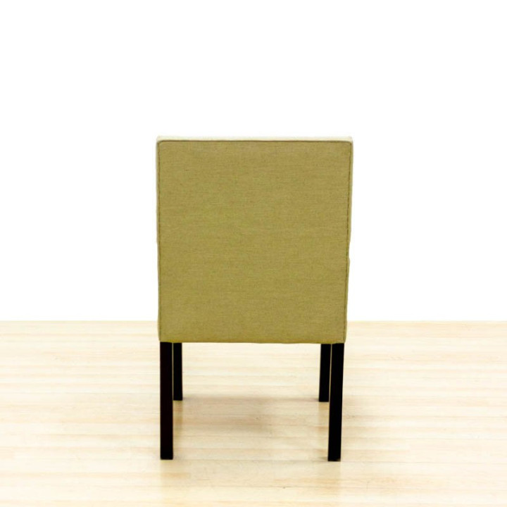 Visitor chair Mod. VANON. Upholstered in beige fabric. Wooden structure.
