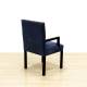 Confident chair Mod. RAZZOS. Upholstered in gray fabric. Wooden structure.
