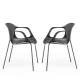 Confident chair Mod. BARI. White or black polypropylene mono-shell.