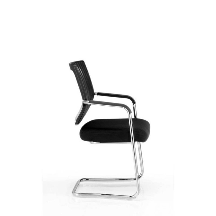 DALLAS Visitor Chair. Mesh Back. Black or White Versions. - view 2