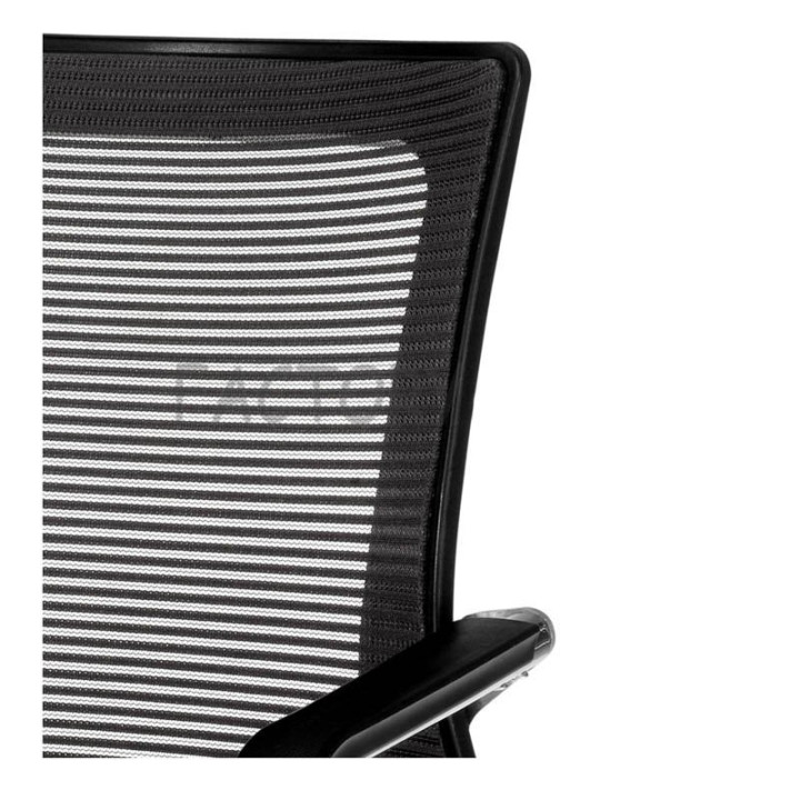 Confident Chair Mod. DALLAS. Mesh backing. Black upholstered seat.