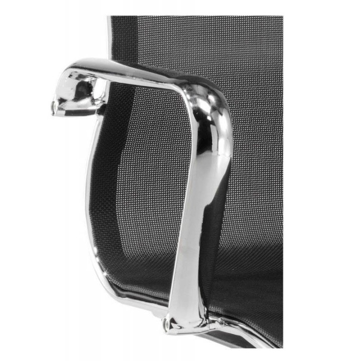 Confidant chair Mod. BERLIN. Mesh back. Upholstered in white or black. - view 4