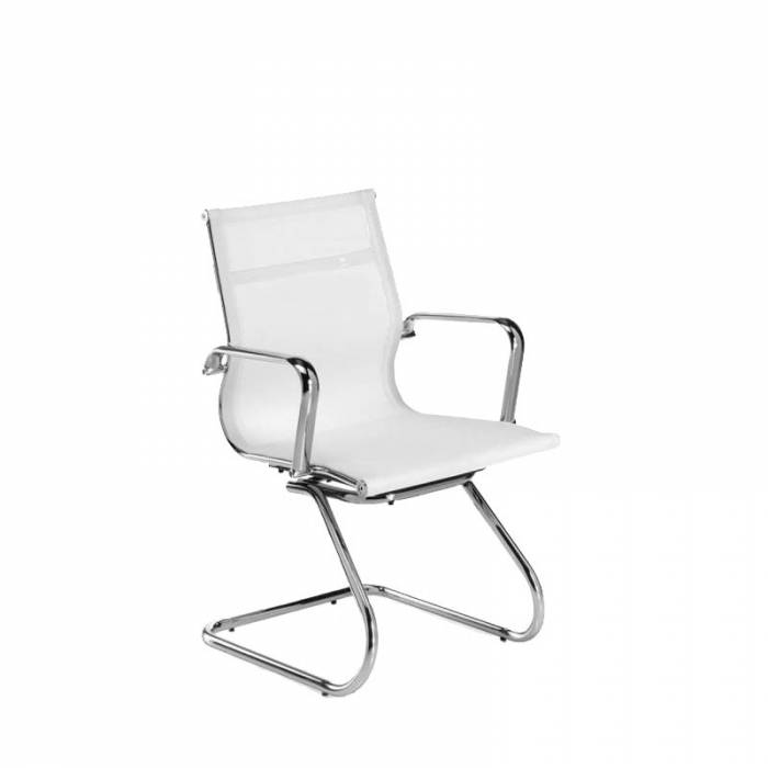 Cadeira de confiança Mod. BERLIM. Malha de volta. Estofado em branco ou preto.