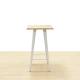 Set of high table and stools Mod. COFFEE. Made of oak finished wood and metal structure.