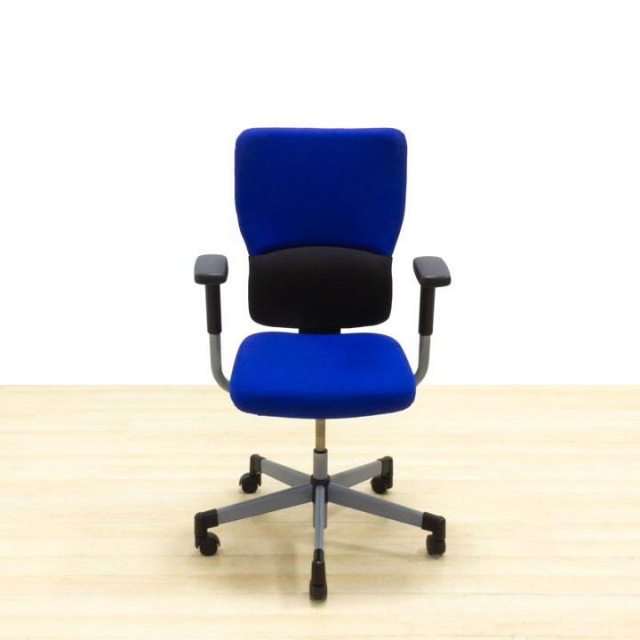 Cadeira de trabalho STEELCASE Mod. LET´S B. Estofado em nova cor de tecido a escolher. Mecanismo de sincronização. - vista 2