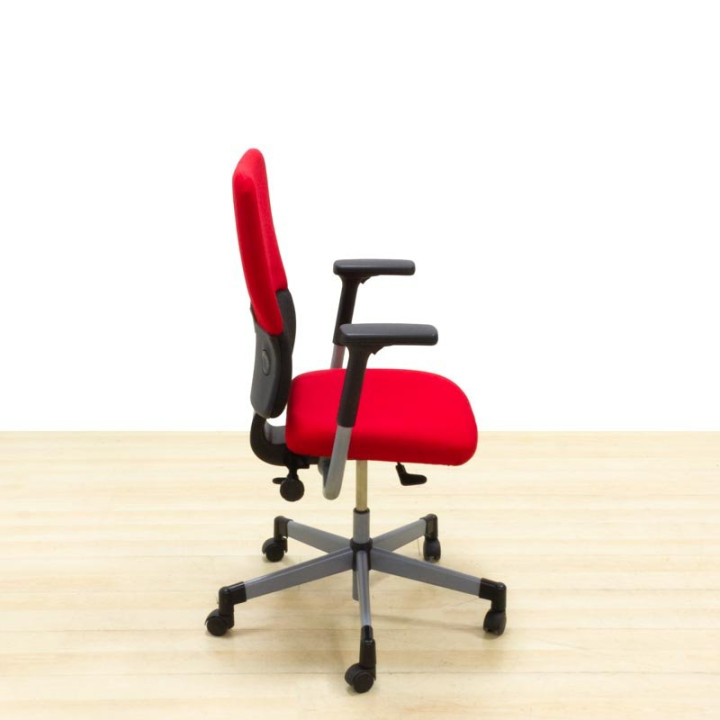STEELCASE operative chair Mod. LET´S B. Reupholstered in new fabric color to choose. Synchro mechanism. - view 8