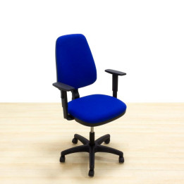 Cadeira de trabalho DE LA OLIVA Mod. FINAL. Reestofado na cor do tecido a escolher. Tecido novo.