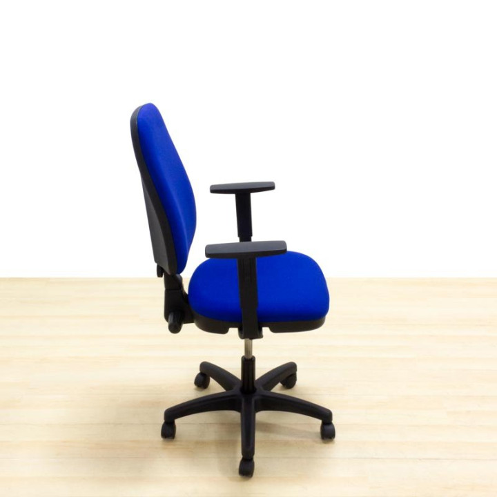 DE LA OLIVA operative chair Mod. FINAL. Reupholstered in fabric color to choose. Brand new fabric. - view 3