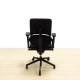 STEELCASE task chair Mod. PLEASE I. Reupholstered in new black fabric. Steel base.