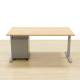 Operative table with drawer unit DVO Mod. NOBU25. Top made of beech finished wood. Mobile drawer.