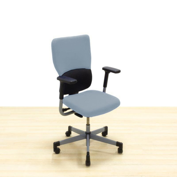 STEELCASE operative chair Mod. LET´S B. Reupholstered in new fabric color to choose. Synchro mechanism. - view 11