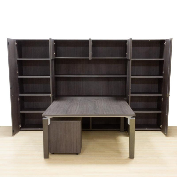 Office PERMASA Mod. AGORA. Cabinets, table and chest of drawers. Wenge finish. - view 5