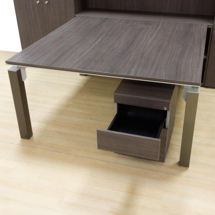 Office PERMASA Mod. AGORA. Cabinets, table and chest of drawers. Wenge finish. - view 8