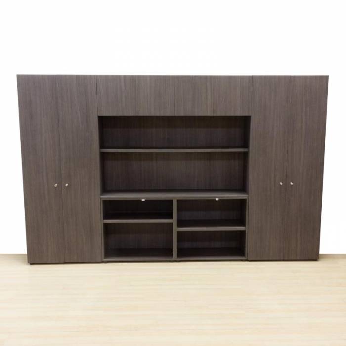 Office PERMASA Mod. AGORA. Cabinets, table and chest of drawers. Wenge finish.