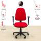 Mod. VARDEO task chair. Seat and back reupholstered in red fabric.