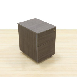 Mobile drawer unit PERMASA Mod. IRIDA. Made of wenge finished wood. Drawer and filing cabinet.