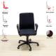 DE LA OLIVA task chair Mod. CUADRO. Reupholstered in new fabric in black.