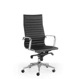 Executive chair Mod. LONDON. High back. Upholstered in black or white imitation leather.