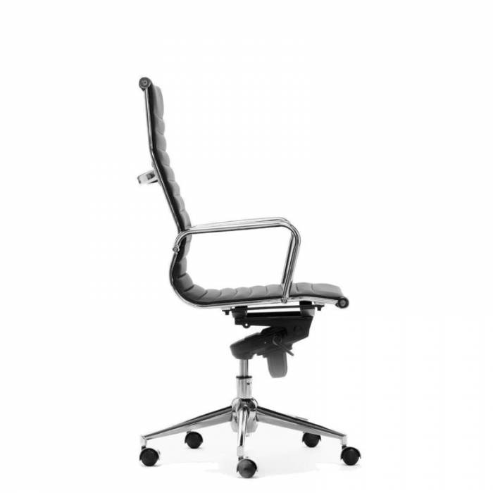 Cadeira executiva Mod. LONDRES. Costas altas. Estofado em couro sintético em branco, preto ou bege.