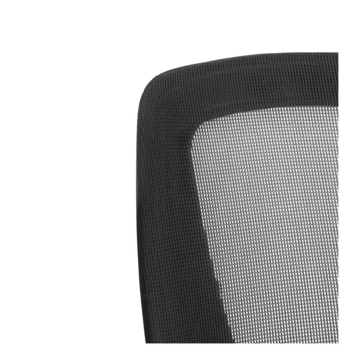 Task chair Mod. GENOVA. Black upholstered seat and mesh backrest.