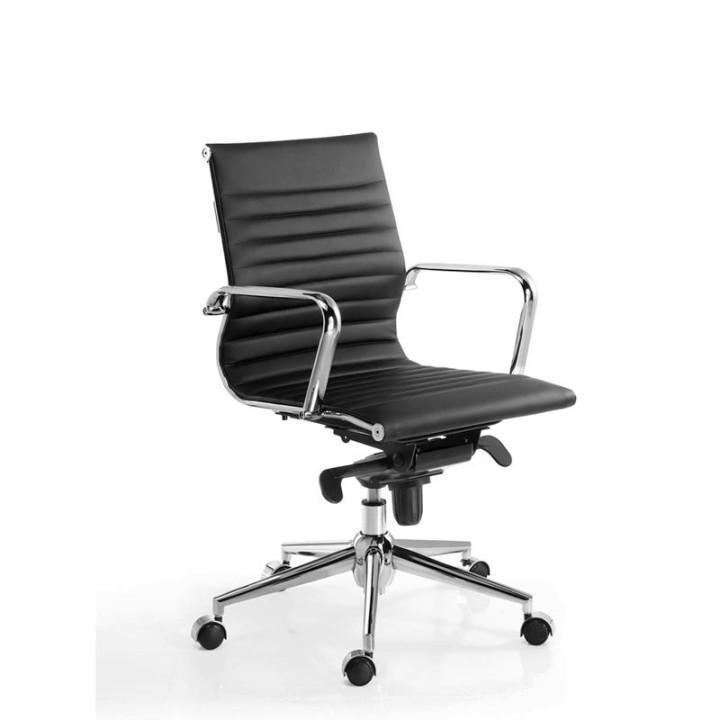 LONDRES Task Chair. Medium Back. Upholstered in Eco-Leather in Various Colours. - view 2