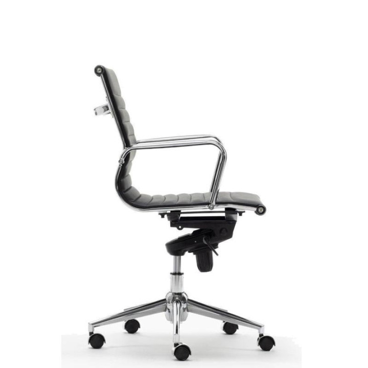 LONDRES Task Chair. Medium Back. Upholstered in Eco-Leather in Various Colours. - view 5