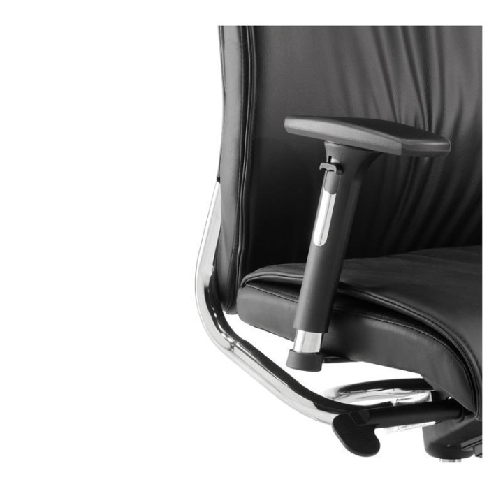 Executive chair Mod. MOSCOW. Upholstered in black imitation leather. High back. - view 6