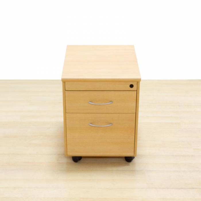 Mobile chest of drawers Mod. TAMPA. Made of beech finished wood. Drawer and filing cabinet.