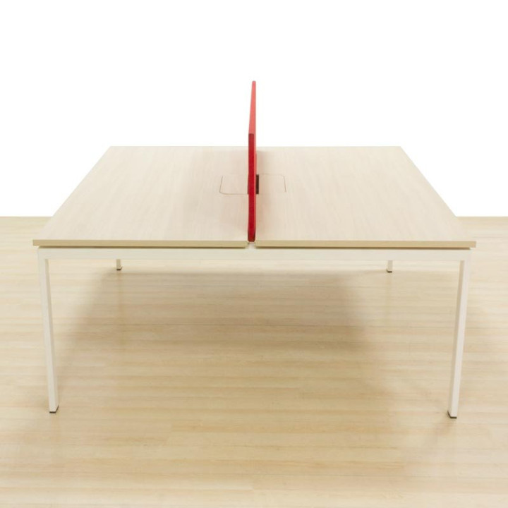 Double post Mod. EDUCA. Tops made of oak finished wood. Red separator. - view 3