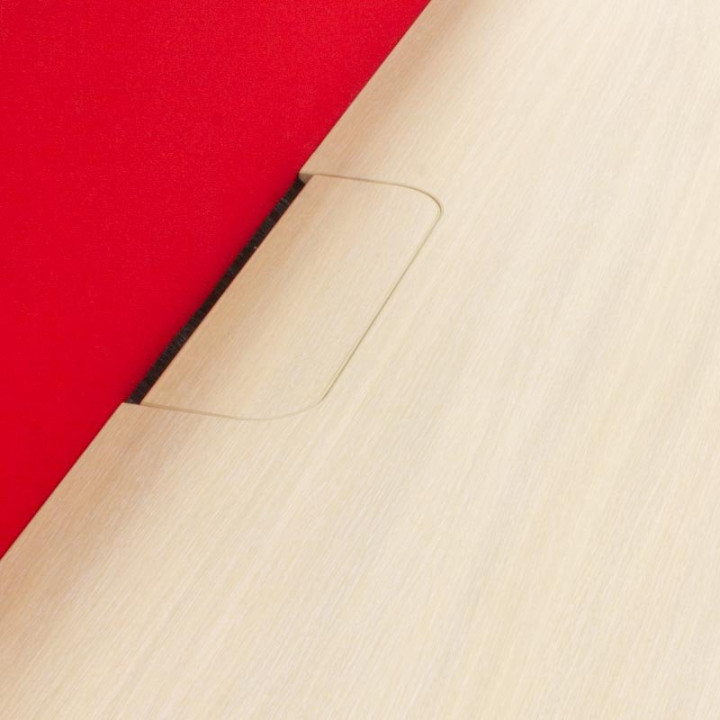 Double post Mod. EDUCA. Tops made of oak finished wood. Red separator. - view 4