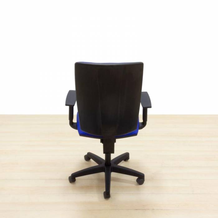 Task chair LUYANDO Mod. POP. Upholstered in blue fabric. Synchro mechanism.