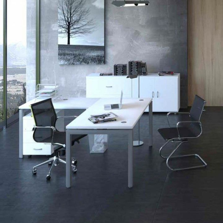 Mesa de escritório EURO 5000 da EUROMOF. Profundidade 80 cm. - vista 7