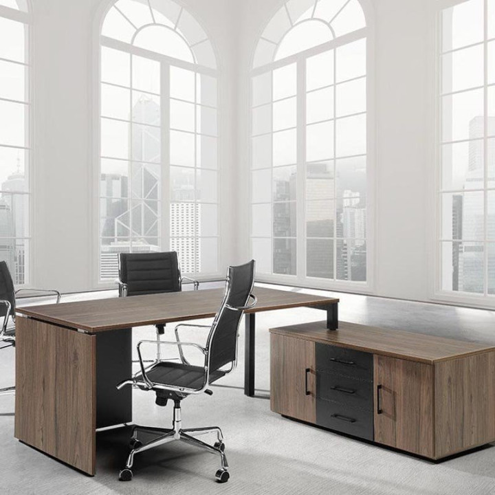 HERPESA M4 Office Desk with Panel Leg, Front Panel and Portal Frame Leg. - view 5