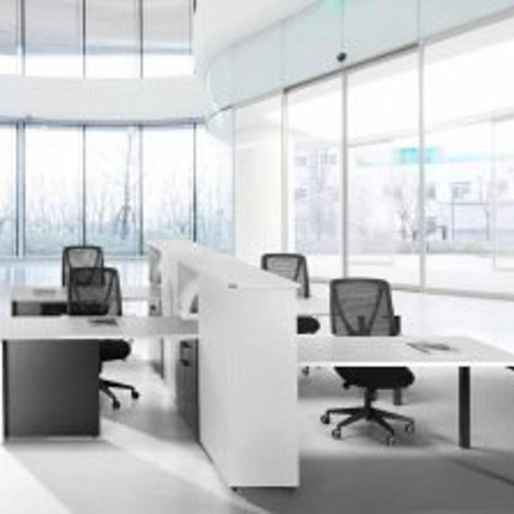 HERPESA M4 Office Desk with Panel Leg, Front Panel and Portal Frame Leg. - view 6