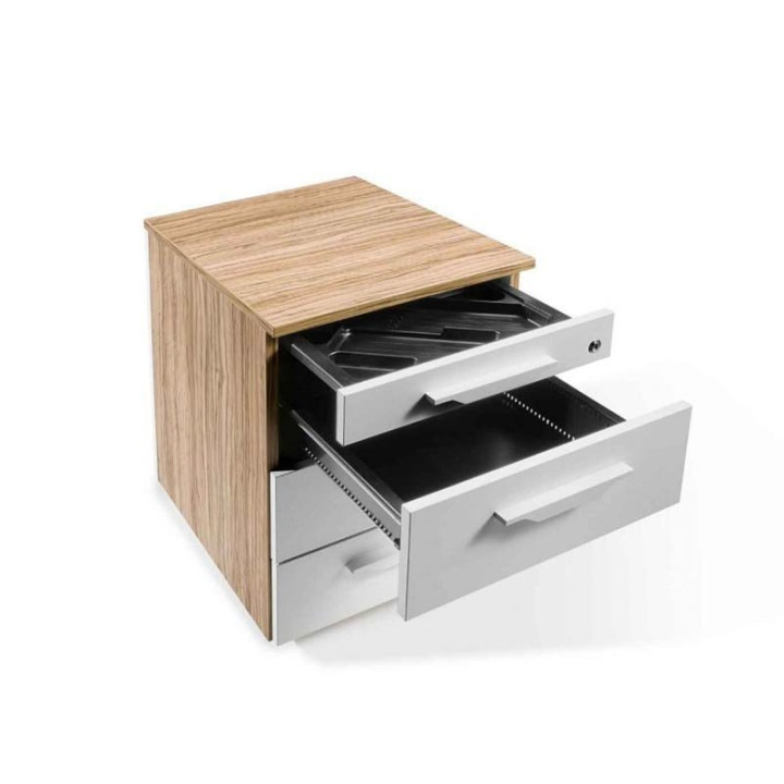 HERPESA SHARP Executive Desk with Y-Shaped Legs and Side Return with Pedestal. - view 4