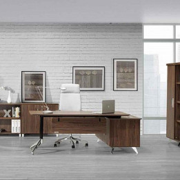 HERPESA SHARP model executive table with Auxiliary cabinet.